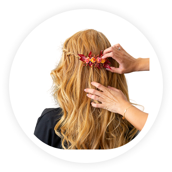 Beauty salon hair styling service at home by a professional near me